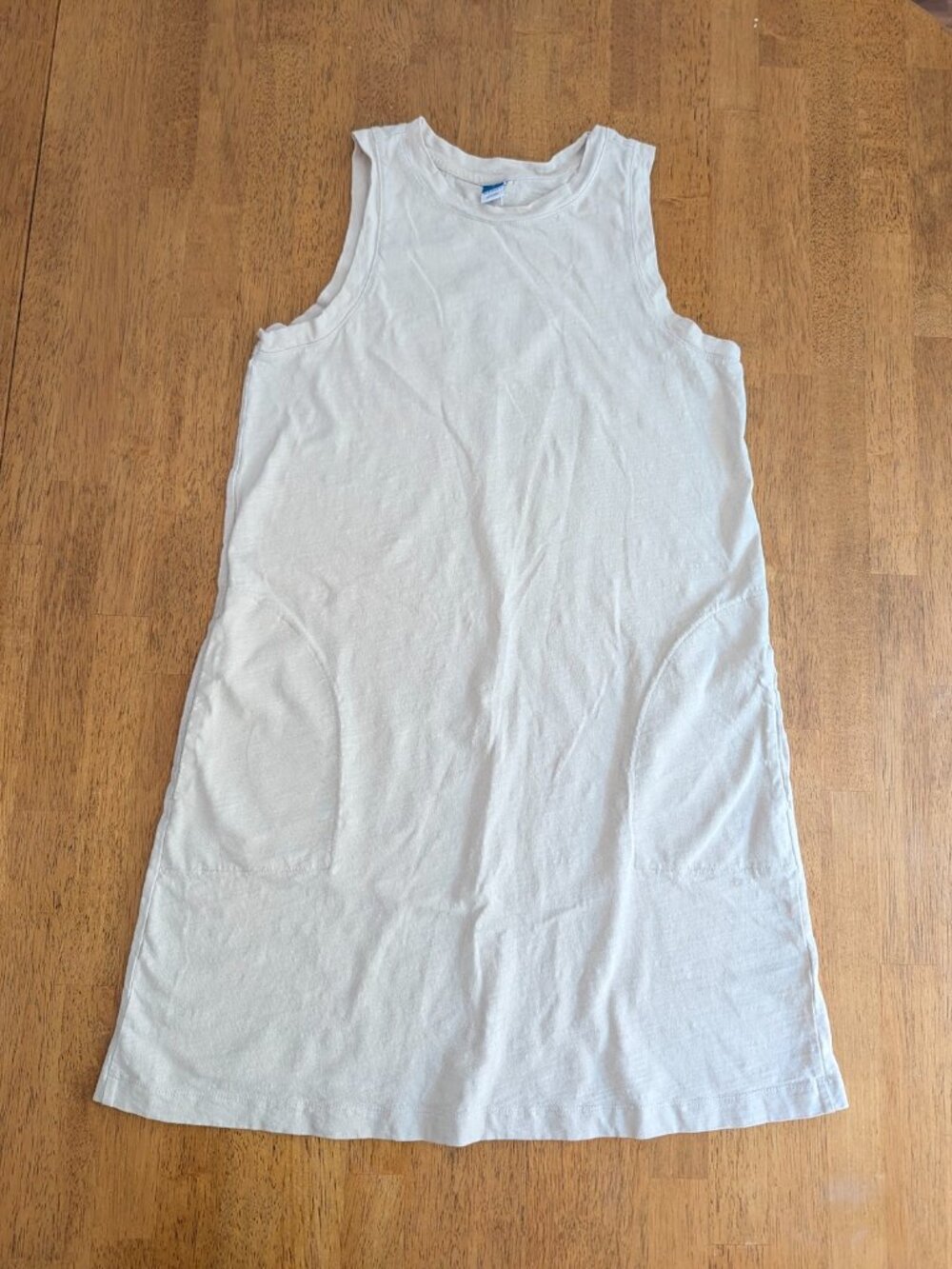 Old Navy Cream Tanktop Pocket Dress
